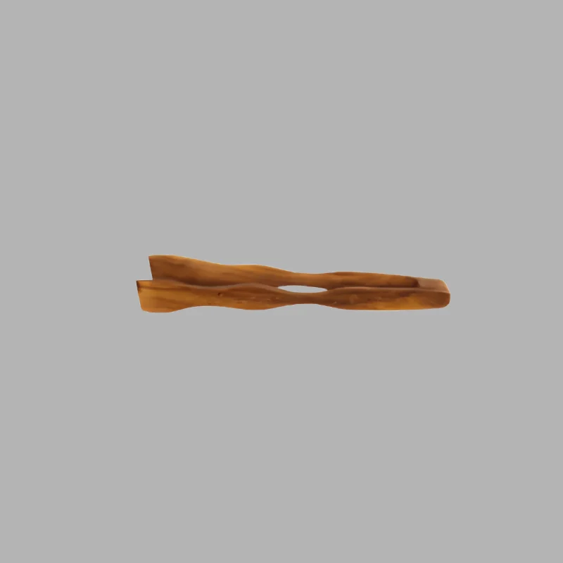 Long wooden chapati tong with a pivot in the middle